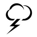 Weather Icon - Thundercloud 01 Stencil