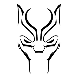 Black Panther 01 Stencil