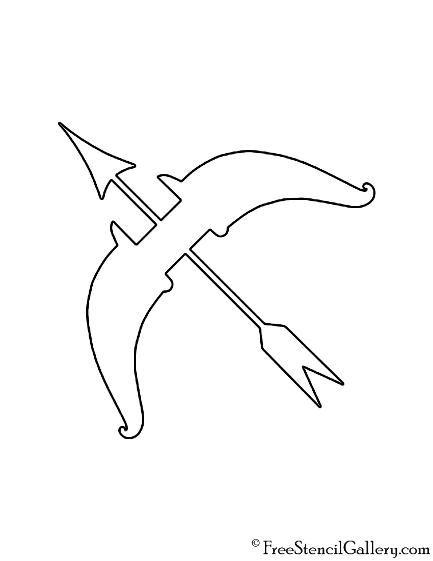 Kid Icarus Bow Symbol Stencil