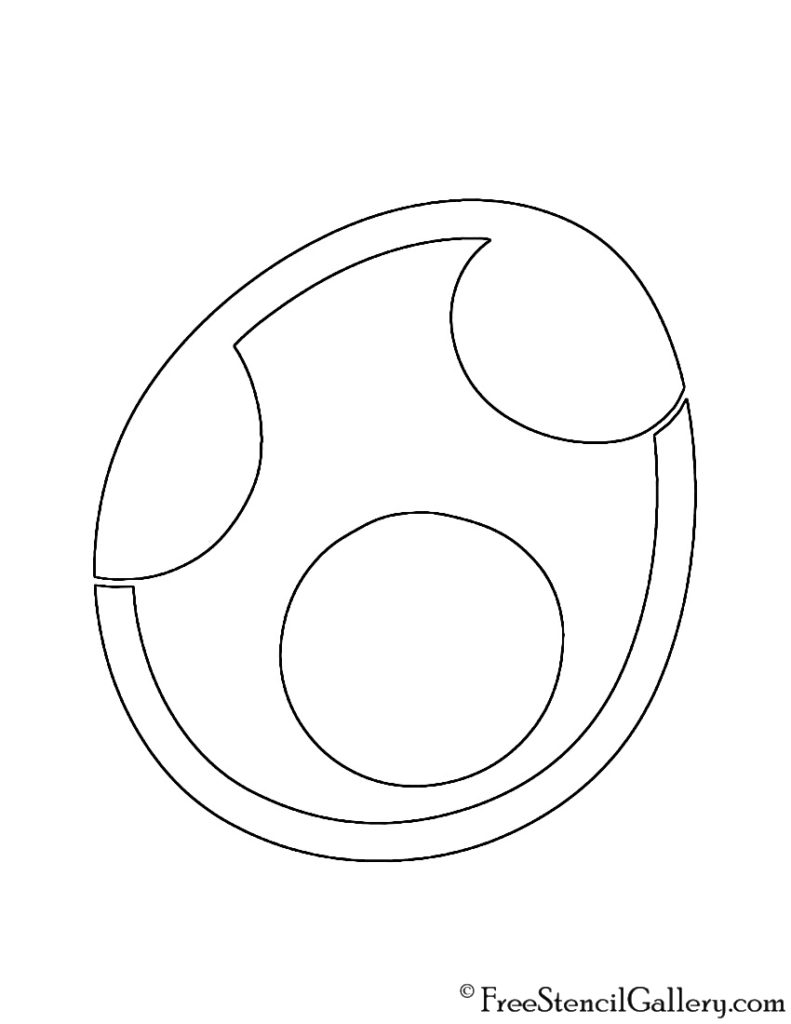 Yoshi Egg Symbol Stencil | Free Stencil Gallery