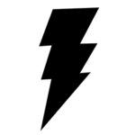 Shazam Symbol Stencil