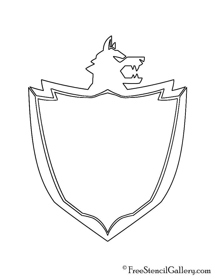 Pokemon Shield Logo Stencil